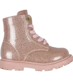 Tommy Hilfiger Støvler - Lace-Up - Pink/Glitter