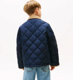 Tommy Hilfiger Termojakke - Quilted - Contrast Collar - Dark Nig