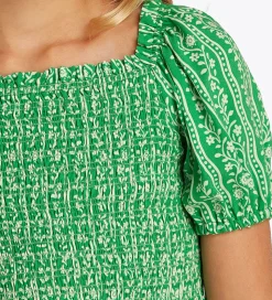 Tommy Hilfiger Top - Printed Smock - Radiant Green