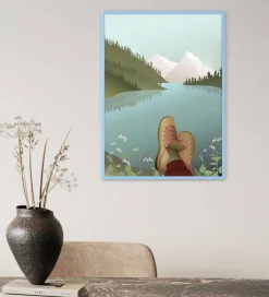 Vissevasse Billederamme - Træ - 50x70 cm - Air Blue