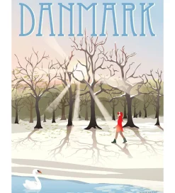 Vissevasse Plakat - 30x40 cm - Danmark - Vintersol