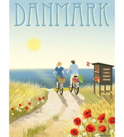 Vissevasse Plakat - 30x40 cm - Danmark - Sommerliv