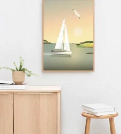 Vissevasse Plakat - 30x40 cm - Sailboat