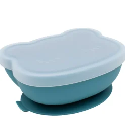 We Might Be Tiny Skål m. Sugekop - Silikone - Blue Dusk