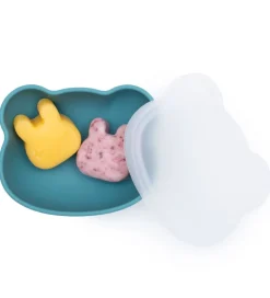 We Might Be Tiny Skål m. Sugekop - Silikone - Blue Dusk