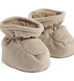 Wheat Overtrækssko m. Fleece - Fløjl - Fuffa - Grey Stone