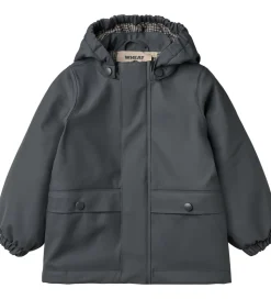 Wheat Regnjakke m. Termo - PU - Aju - Greyblue