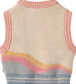Wheat Vest - Strik - Maria - Beige/Multi