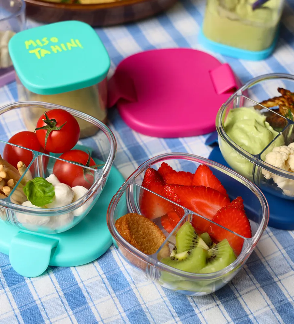 Yumbox Snack Bowl - 3 Rum - Raspberry Pink
